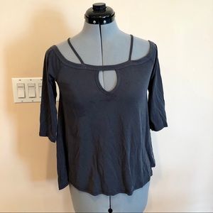 Acemi top dark gray size small